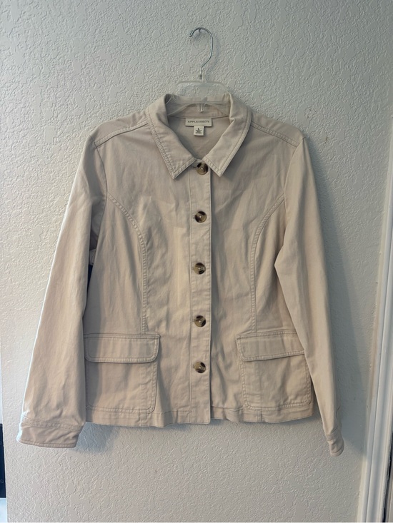 Appleseed's Jackets & Blazers - Appleseed's Cream Utility Button-Front Jacket
